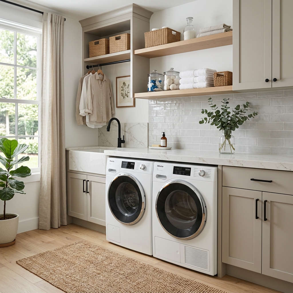 Modern Washer and Dryer Set